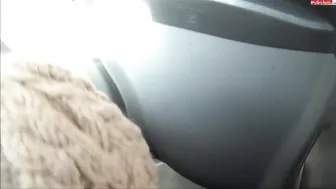 the girl took the cock on the bus