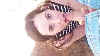 blowjob in the street when people with sperm
