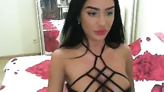 sexxxy_j Pretty woman in red communicates by phone