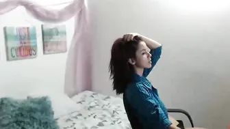 lauren Black haired prostitute masturbates cunt