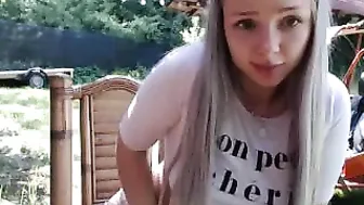 puredoll Gorgeous chick caresses shaved cunt