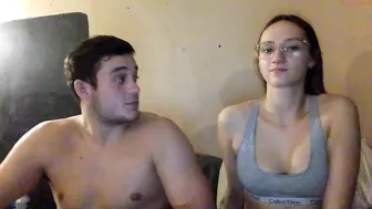 z_couple_d22 naughty brunette is petting natural tits