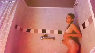 Naomi Dee  busty hottie caresses shaved pussy