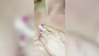 diversestacey busty chick caresses shaved foil