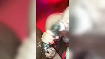 diversestacey busty chick caresses shaved foil