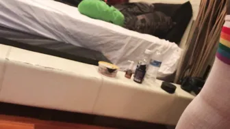 chrisstrokesxxx tiny in a mask caresses the vagina
