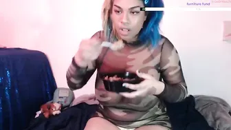 lia_bluemoon naughty fat lady is fondling saggy boobs