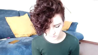 missalexthorn busty  cam girl  caresses her lips.