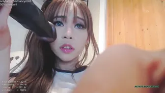 monstarnancy08 white-haired slut fucks with phallus