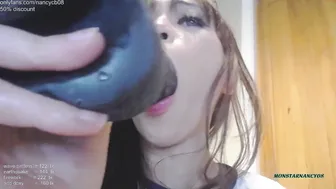 monstarnancy08 white-haired slut fucks with phallus