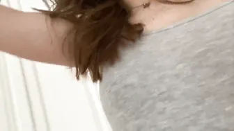 myassistant teen black-haired chick talks coquettishly on camera