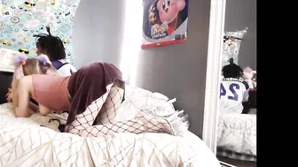 littlekushkitty flirtatious passion masturbates both holes