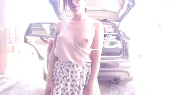 littlemelly doll in stockings pulls pussy with fingers