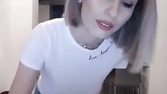 missspicy classy chick strips and caresses her cunt