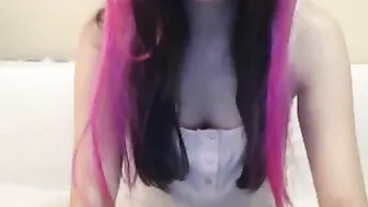 sonatagirl black-haired beauty inimitably caresses herself