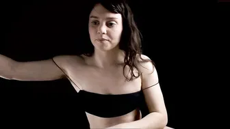 mindvoiding busty young lady caresses shaved cunt