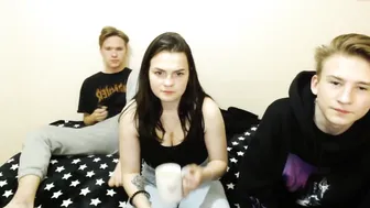 lustful_trio insatiable confused caresses mammary glands