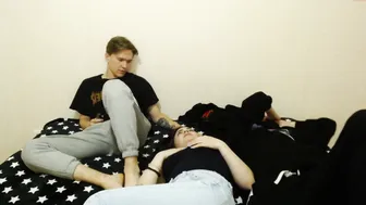 lustful_trio insatiable confused caresses mammary glands