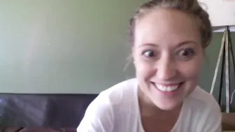 pregnant_annah skinny female rubs herself with oil