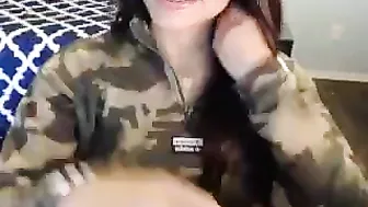 queenemi busty slut brings herself to squirt