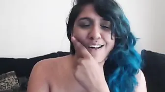 preetione harsh woman caresses her breasts