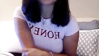 queenemi cute with pigtails jumps on sex toy