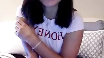queenemi cute with pigtails jumps on sex toy