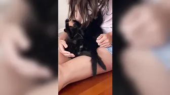 yagirldubs beautiful model caresses big tits