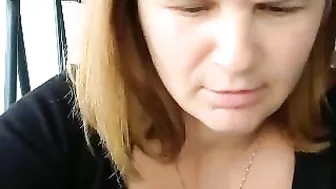 fuckmyboobs Red-haired bitch jerks off pussy with sex toy