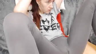 peaceduke Busty young lady caresses shaved cunt