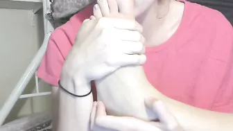 YaGirlDubs handjob and play with sex toys