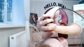 MiaMelon blonde with tattoo caresses huge boobs