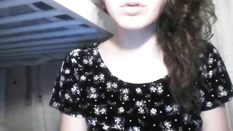 YaGirlDubs naughty nipple performs a light striptease
