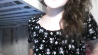 YaGirlDubs naughty nipple performs a light striptease