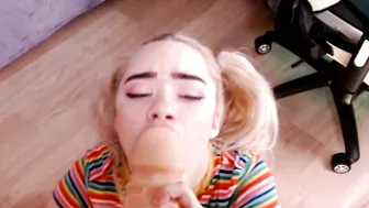 MiaMelon slut caresses his cap