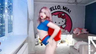 MiaMelon busty slut jerks off and cums