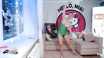 MiaMelon teen black-haired chick talks coquettishly on camera