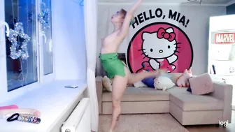 MiaMelon teen black-haired chick talks coquettishly on camera