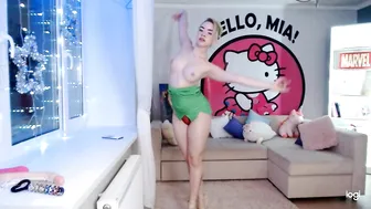 MiaMelon teen black-haired chick talks coquettishly on camera