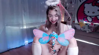 MiaMelon slutty granny having fun with sex toy