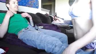 ReedandKelly cute with pigtails jumps on sex toy