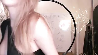 luxneon busty  girl  jerks her pussy and squirts