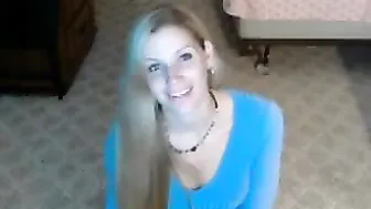 innocent_sub big tit teases her pussy with a phallus