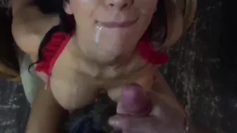 CANDI KATTY onlyfans busty slut caresses shaved pussy