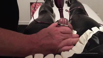 CHASTITY QUEEN onlyfans charming slut fingering anus with a sex toy