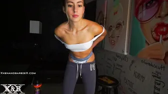 xkenandbarbiex chaturbate exciting bitch takes off her underwear