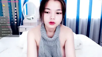 cn_ary teasing his gap with her middle finger