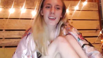 9mmbaby whore chick caresses shaved cunt