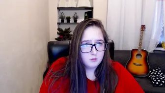 meatball cute lady spins happily in front of the webcam and shines with all the charms