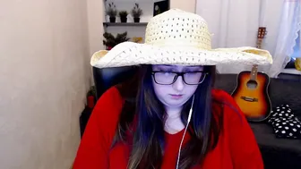 meatball cute lady spins happily in front of the webcam and shines with all the charms